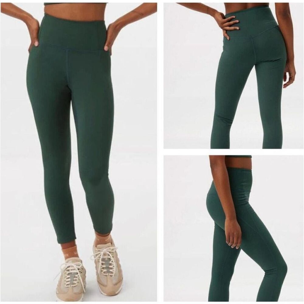 Girlfriend Collective green high waist compression M workout leggings